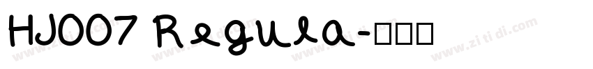 HJ007 Regula字体转换
